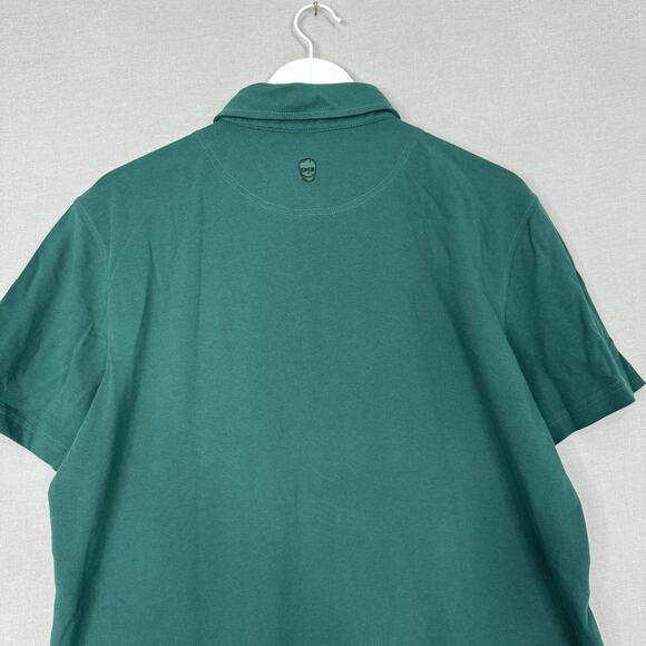 Swag Golf Masters Polo Shirt Mens Large Green Skull Logo Embroidered Performance - Picture 7 of 12